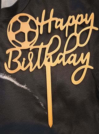 Cake topper Happy Birthday Calcio.
