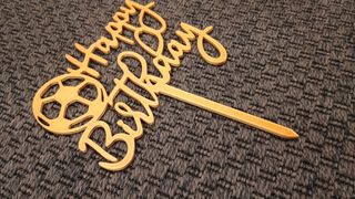 Cake topper Happy Birthday Calcio.