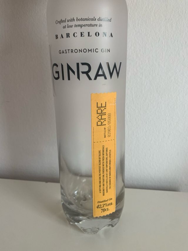 GINRAW Gastronomic Gin (Botella vacía)