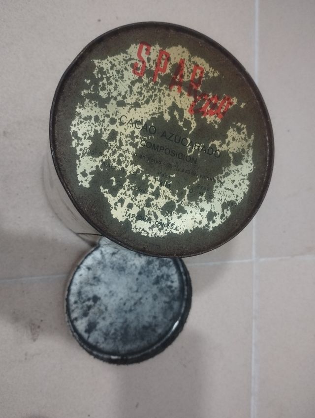 Lata antigua cacao azucarado sparcao