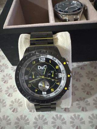 Reloj D&G (Dolce & Gabbana) negro-amarillo