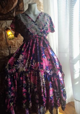 Made in India talla 38 a 42 vestido de seda