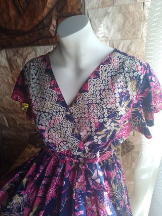 Made in India talla 38 a 42 vestido de seda