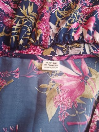 Made in India talla 38 a 42 vestido de seda