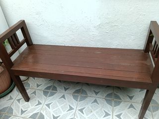 Banco madera jardín - marrón 110 ancho 38 fondo
