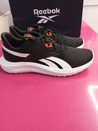 Zapatillas Reebok negras y naranja hombre  rejilla