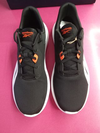 Zapatillas Reebok negras y naranja hombre  rejilla