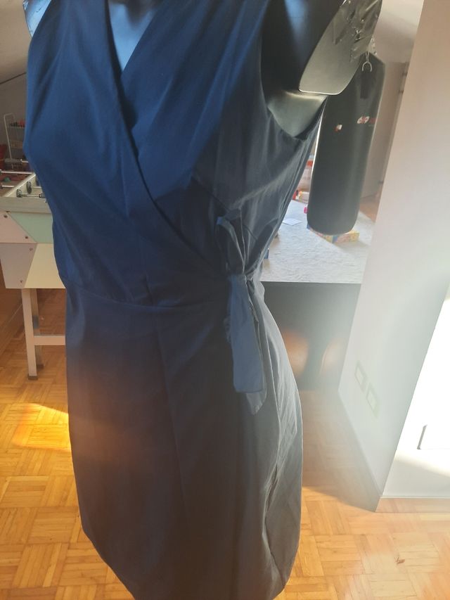 Vestito a portafoglio Sei di Cuori blu tg S, nuovo