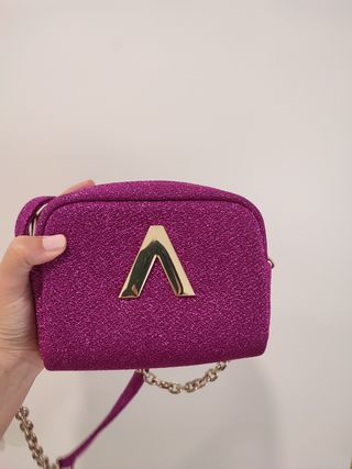 Bolso bandolera rosa glitter de it's lava