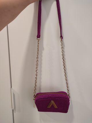 Bolso bandolera rosa glitter de it's lava