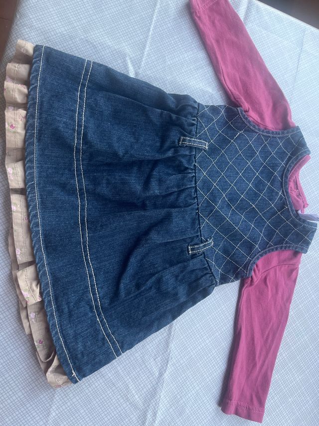Vestido vaquero niña recién nacida