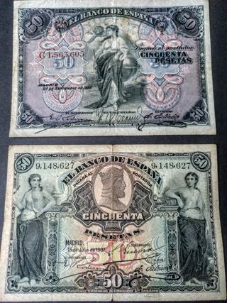 ALEGORIAS 50 Pesetas 1906-7 