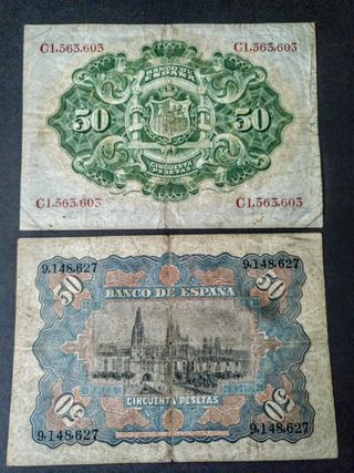 ALEGORIAS 50 Pesetas 1906-7 