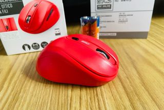 Ratón Inalámbrico Ergonomico Rojo - NUEVO