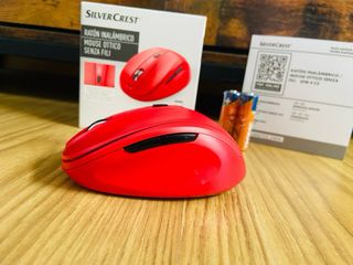 Ratón Inalámbrico Ergonomico Rojo - NUEVO