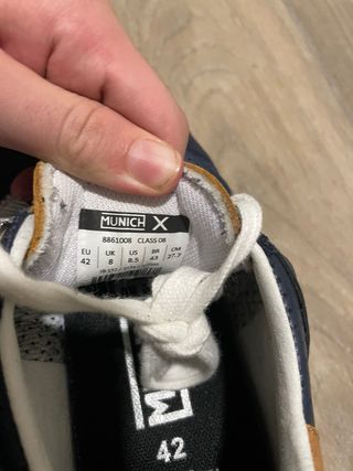 Zapatillas Munich Piel Azul
