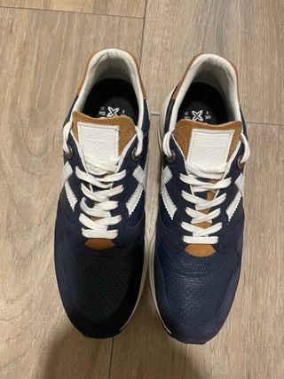 Zapatillas Munich Piel Azul
