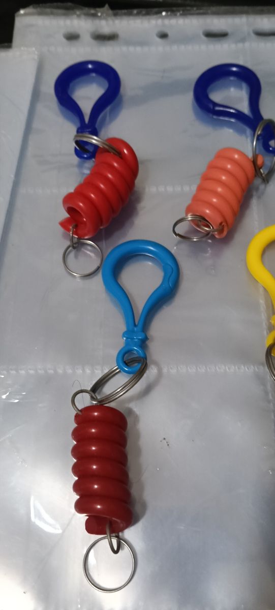 Portachiavi a molla colorati vintage