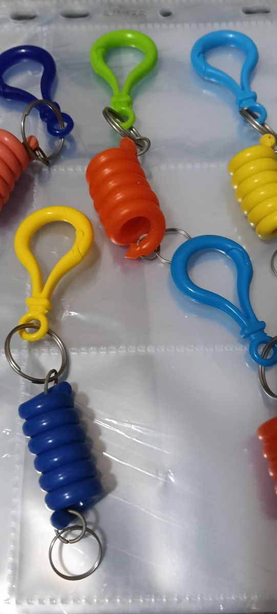 Portachiavi a molla colorati vintage