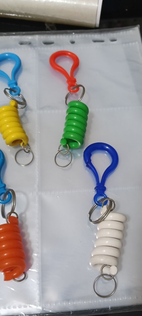 Portachiavi a molla colorati vintage