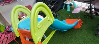 Tobogán FEBER infantil, azul y naranja