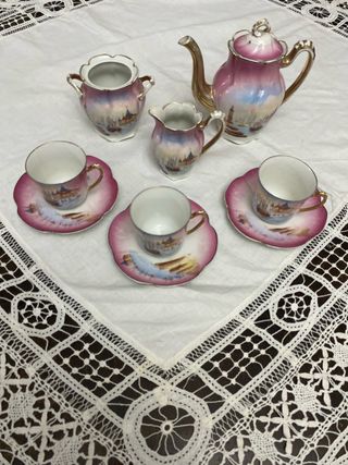 Juego de té antiguo porcelana