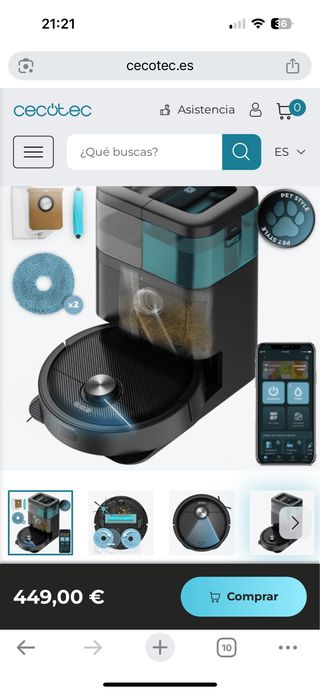 Robot aspirador Cecotec Conga