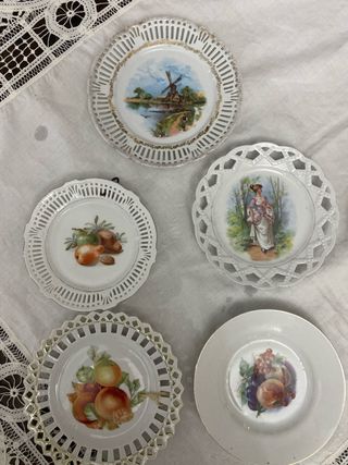 5 Platos decorativos vintage