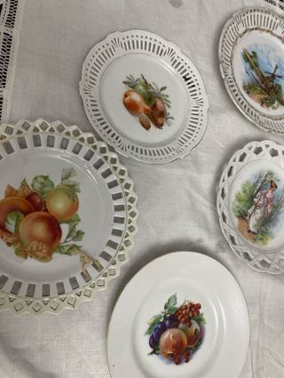 5 Platos decorativos vintage