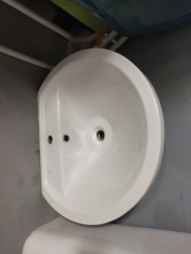 Lavabo porcelana blanco + pedestal