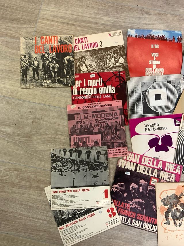 40 dischi vinili 45 giri anni '60 canti popolari,