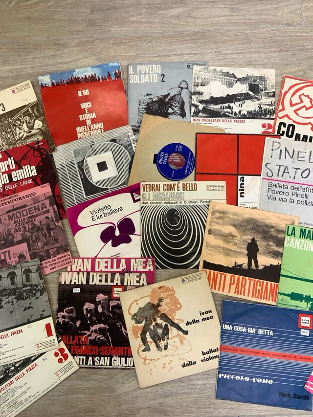 40 dischi vinili 45 giri anni '60 canti popolari,