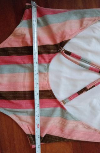 Costume mare intero righe multicolor donna