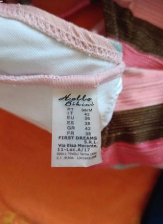 Costume mare intero righe multicolor donna