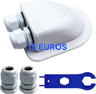 Caja y conectores y cables para panel solar