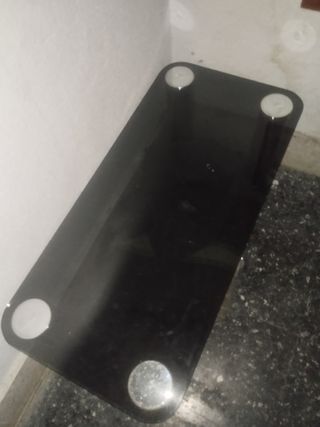 Mesa centro cristal negro