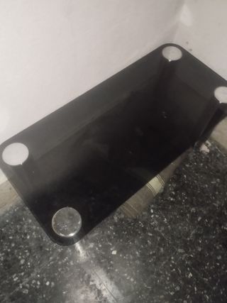 Mesa centro cristal negro