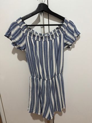 Mono Hollister rayas azul blanco 