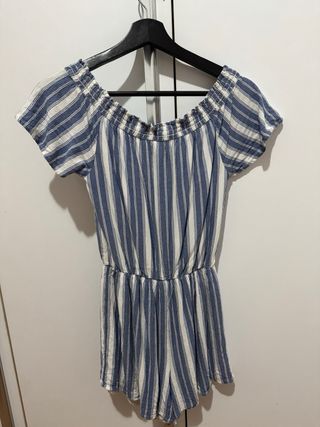 Mono Hollister rayas azul blanco 