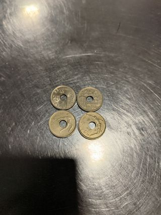 4 Monedas 25 Ptas España