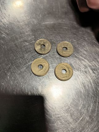 4 Monedas 25 Ptas España