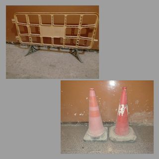 Vallas obra plástico - 3 uds