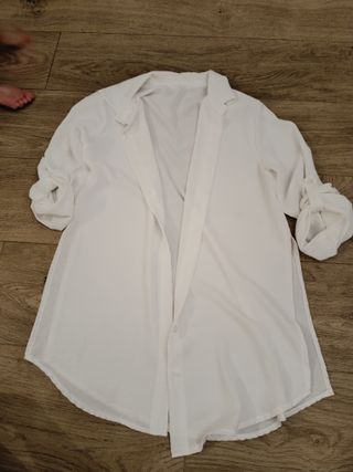 Sobrecamisa blanca mujer