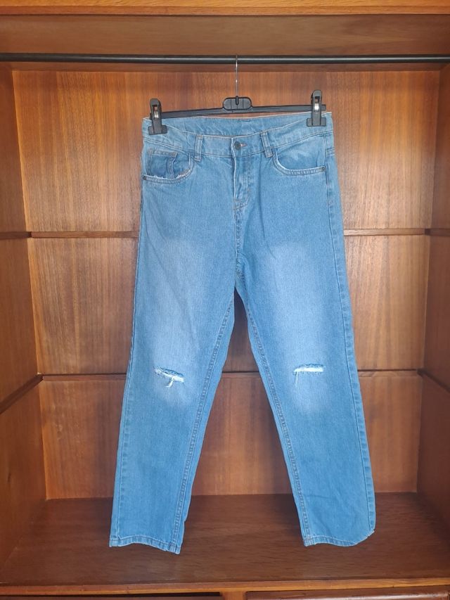 Calças de ganga M c/ rasgões