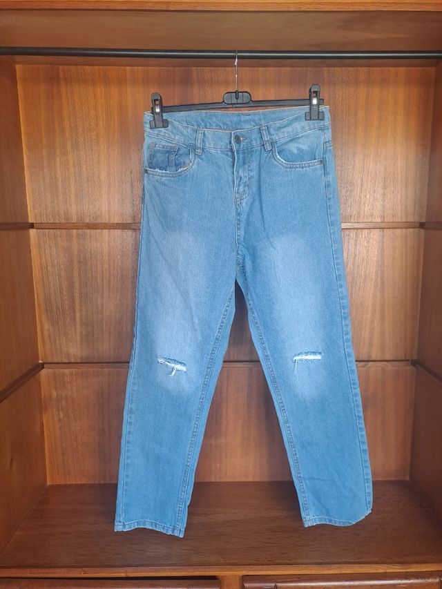 Calças de ganga M c/ rasgões