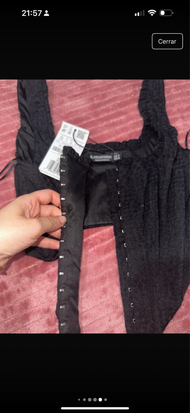 Top negro Stradivarius