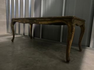 Mesa centro vintage espejo madera