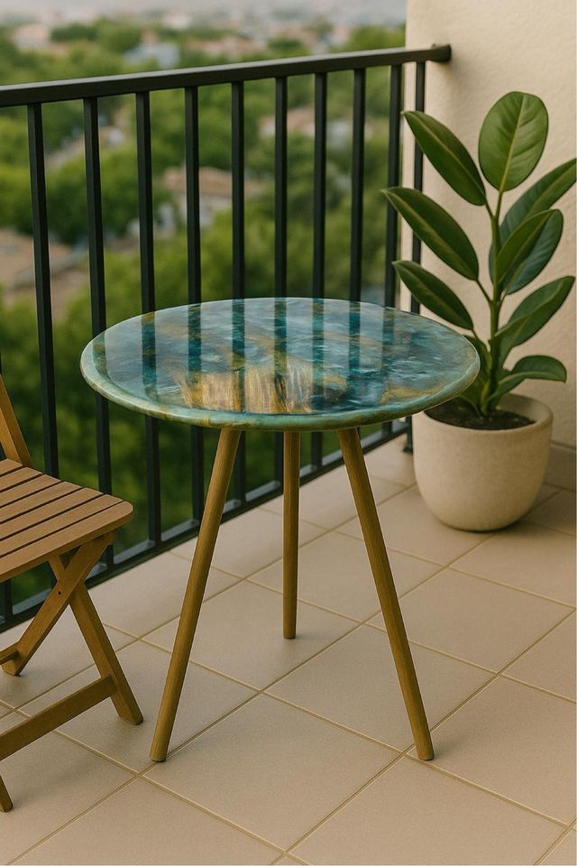 Mesa redonda de madera | Estilo moderno