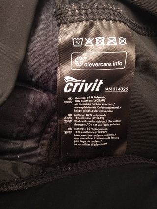 Culote ciclismo Crivit M