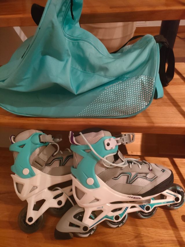 Patines en linea usados solo una vez. Talla 35-38